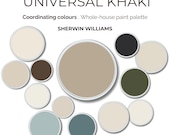 Universal Khaki Sherwin-Williams Color Of The Year 2026 - Whole House Paint Palette - Interior Color Scheme - Walls, Trims, Accent Colors