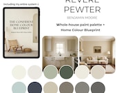 Revere Pewter Paint Palette + Home Color Blueprint | Benjamin Moore Whole House Color Palette Guide | Confident Home Color Bundle & Save