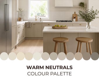 Warm Neutrals Benjamin Moore | Whole House Color Palette | Interior Design Guide for Walls, Trim & Accents | Coordinating Colors