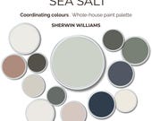 Sea Salt Sherwin-Williams Coordinating Colors Whole House Paint Palette - Interior Color Scheme - Digital Guide - Home Paint Selection