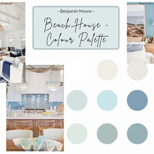 Beach House Palette Benjamin Moore Paint Coastal Color - Etsy
