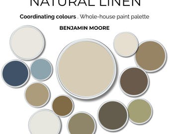 Natural Linen Benjamin Moore – Warm Neutral Whole House Color Scheme for a Cozy, Timeless Home - 12 Coordinating Paint Colors
