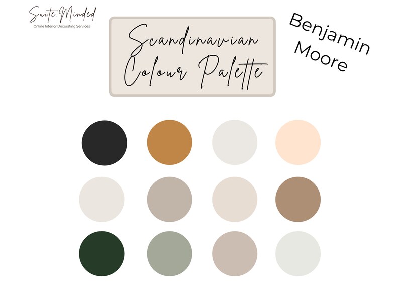 Scandinavian Colour Palette Benjamin Moore Paint Interior Etsy