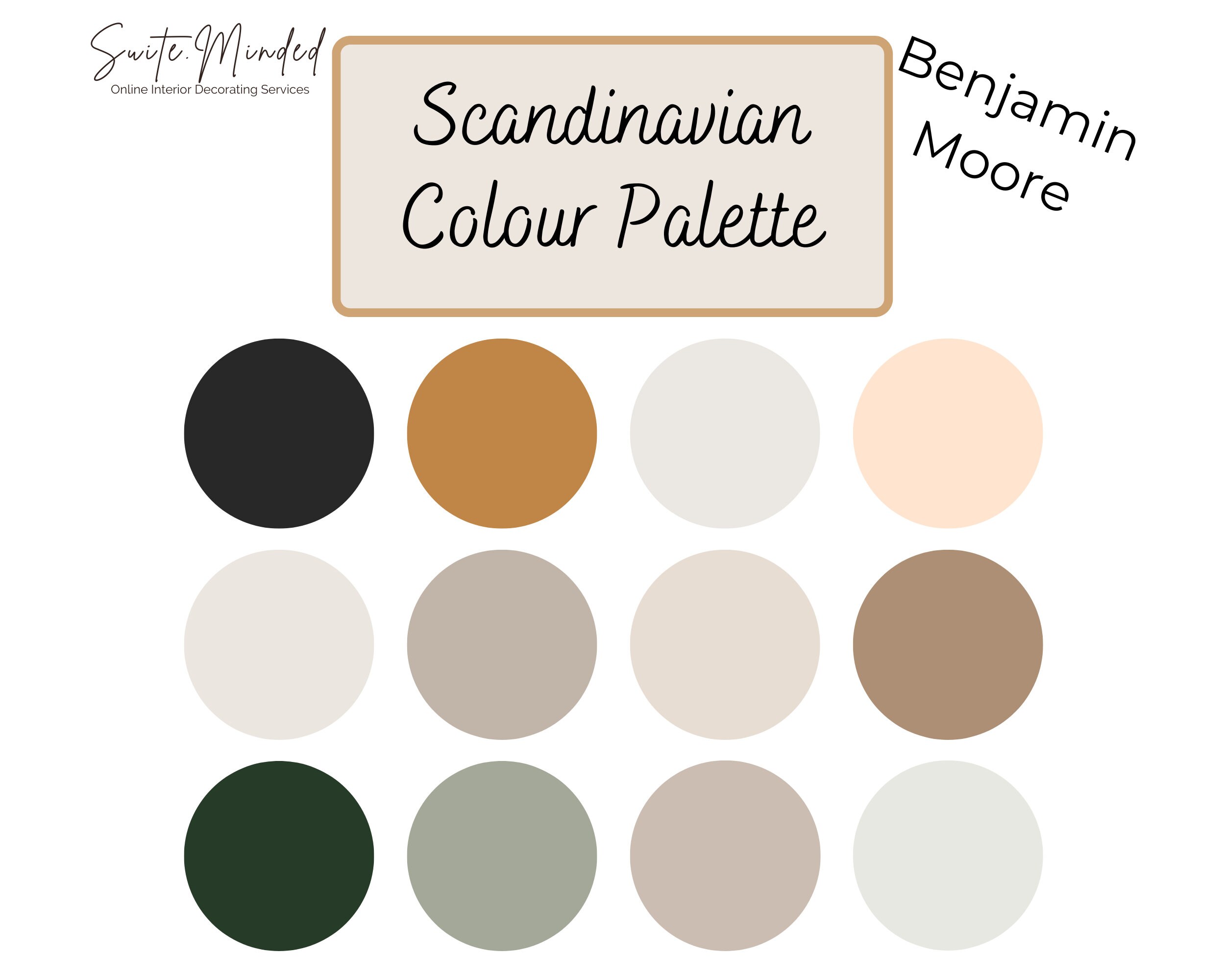 Scandinavian Colour Palette Benjamin Moore Paint Interior Etsy