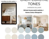 Calm Coastal Tones Paint Palette + Entire Color System | Sherwin-Williams Whole-House Palette Guide | Confident Home Color Bundle & Save