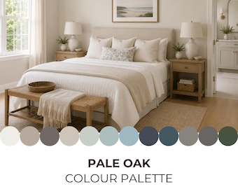 Pale Oak Coordinating Colors Benjamin Moore Whole House Color Palette - Digital Download - Accent and Trim Colors