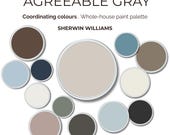 Agreeable Gray Coordinating Colors Sherwin-Williams Paint Palette - Whole-House Color Scheme - Interior Neutral Tones - Accent & Trim Colors