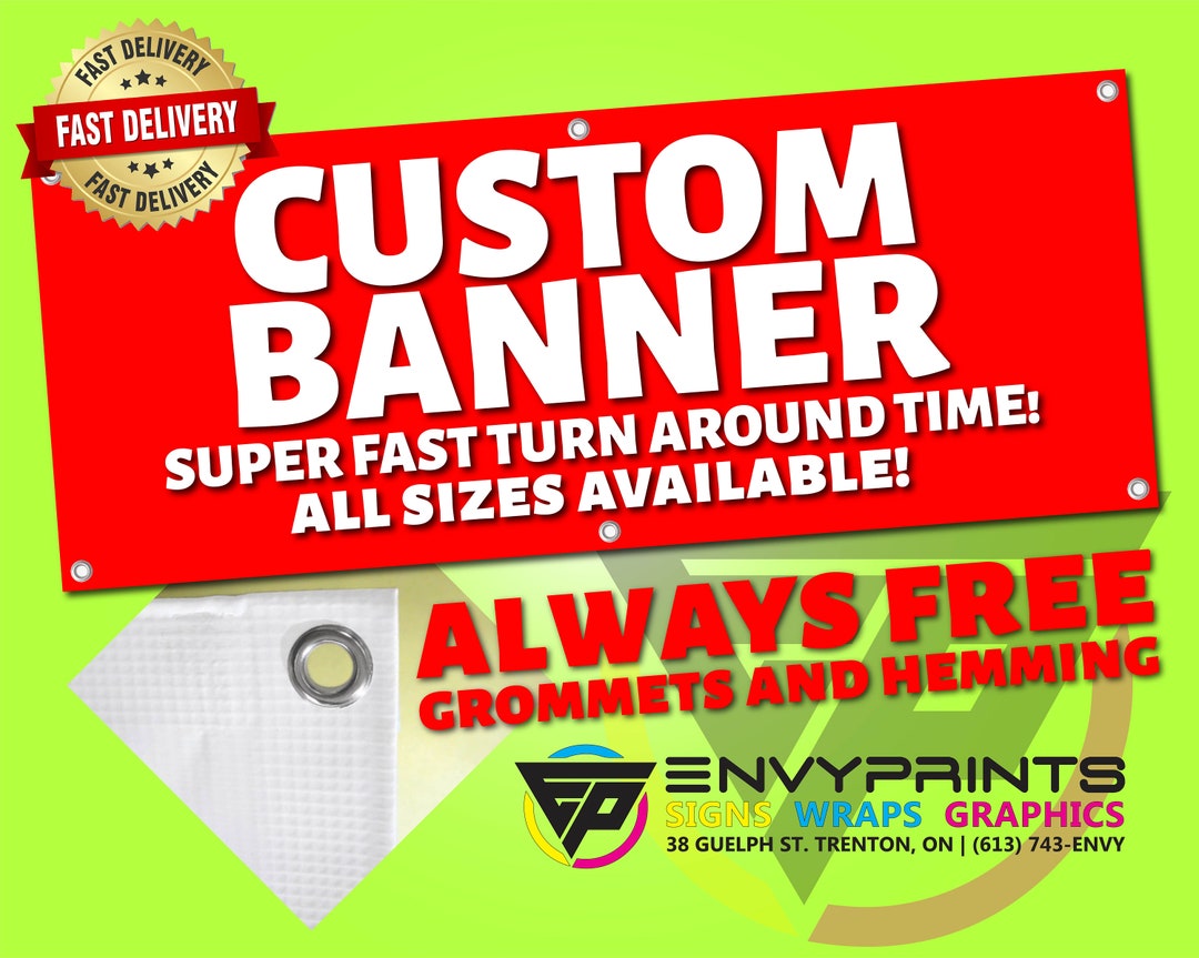 Custom Banner NEXT DAY SHIPPING Banner and Signs Birthday Engagement