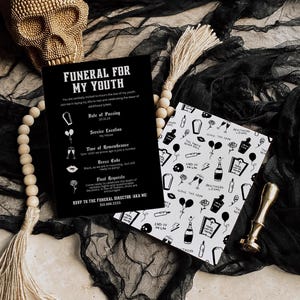 Modèle Canva pour les funérailles de mon jeune | Faire-part de fête modifiable 5 x 7 | Faire-part 30e anniversaire | Téléchargement numérique | Invitation RIP 20 ans | Funérailles