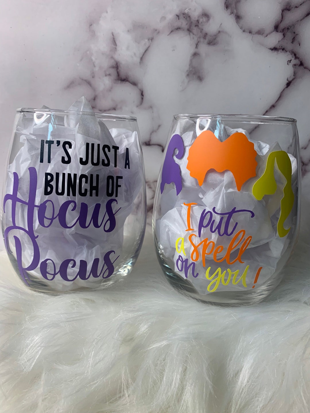 Hocus Pocus Halloween Wine Glass Etsy