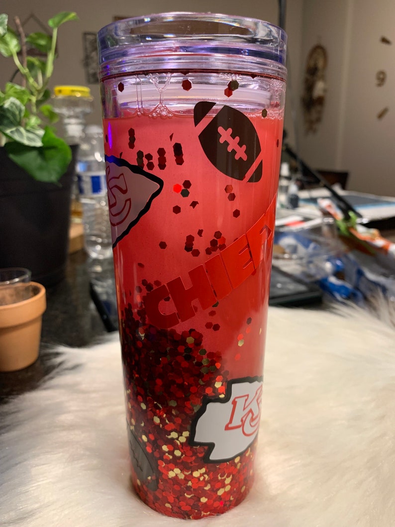 Kansas City Chiefs Custom 18oz Snow Globe Tumbler Etsy