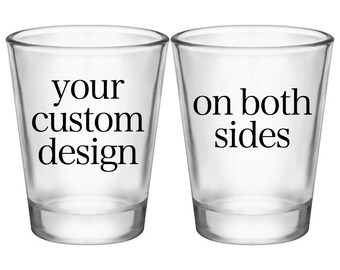 Custom Shot Glasses 1.75 oz Personalized Party Favors Fun Wedding Favors for Guests in Bulk Wedding Shot Glasses Logo for Marketing Business