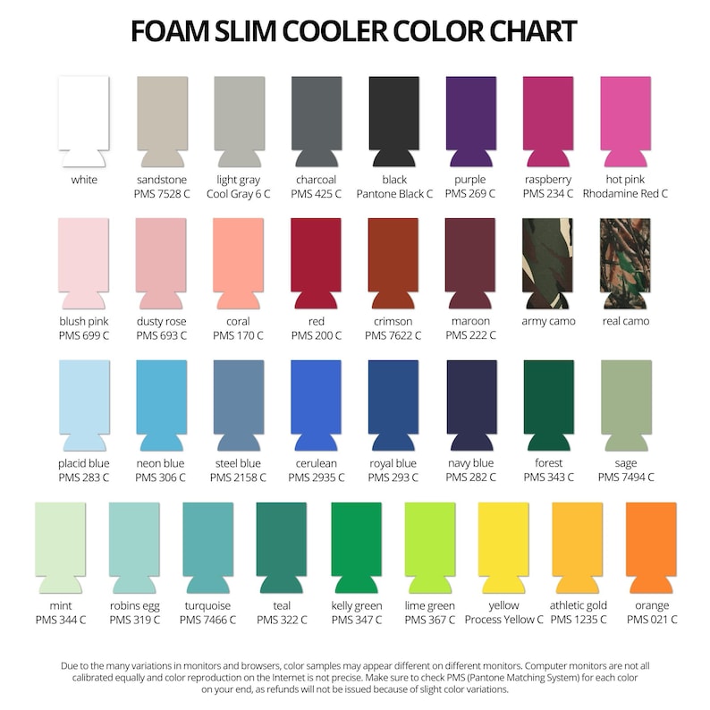 a color chart with different colors of paint