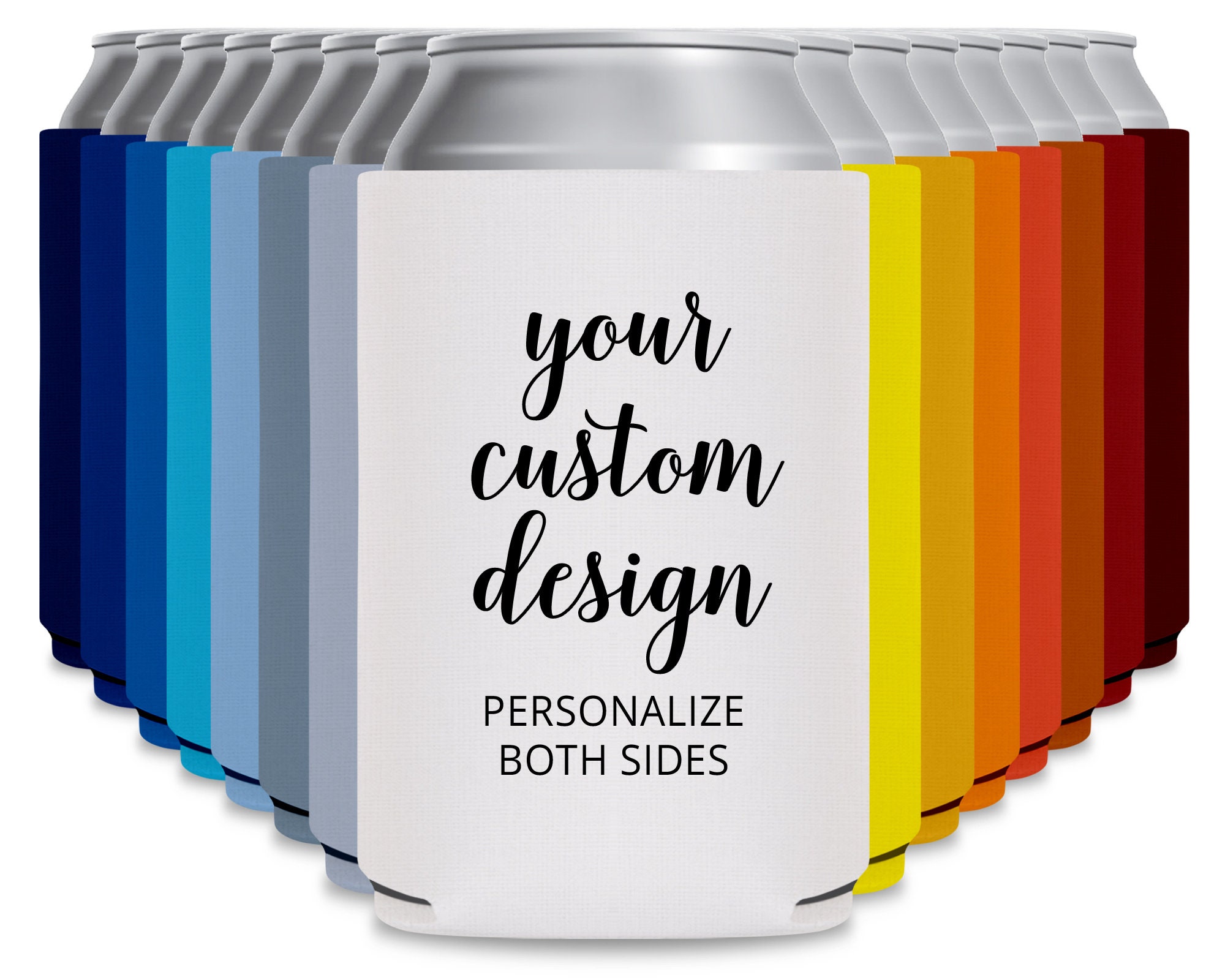 Custom Can Sleeve Beer Coolers Bulk Personalized Can Cooler With Photo Logo  Customized Insulated Beverage Bottle Holder for Party Weddings Fishing