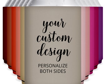 Neoprene Can Coolers Customized Party Favors Wedding Favors for Guests in Bulk Promo Items With Design or Logo for Marketing Small Business
