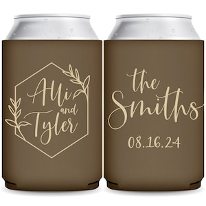 Wedding Can Coolers Rustic Wedding Favors for Guests in Bulk Beer Holders Boho Wedding Party Gift Bridal Shower Favors Wedding Party Favors