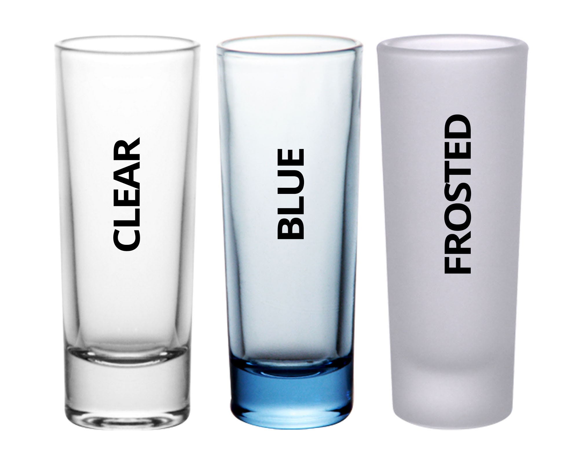Tall Shot Glasses 2oz Clear Custom Shot Glasses Frosted Shot Etsy