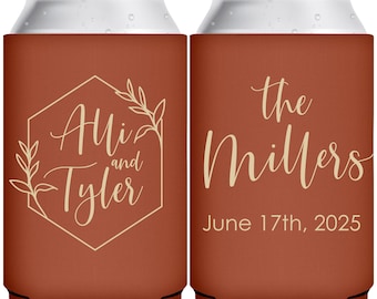 Wedding Can Coolers Rustic Wedding Favors for Guests in Bulk Beer Holders Boho Wedding Party Gift Bridal Shower Favors Wedding Party Favors