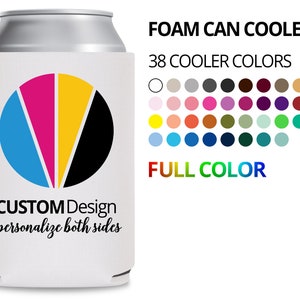 Printed Can Coolers | Collapsible Foam 12 oz. Slim Can Cooler-Full Color