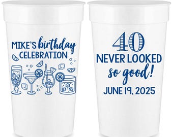 Birthday Party Favors Bulk Never Looked So Good Any Age Birthday Party Gifts for Guests Custom Party Cups for 40th Birthday Party Gift Bags