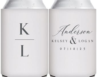 Wedding Can Coolers Minimalist Wedding Favors for Guests in Bulk Beer Holders Wedding Party Gifts Bridal Shower Favors Wedding Party Favors