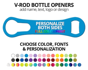 V-Rod Bottle Openers Bulk Gift for Bartenders & Home Bar Dog Bone Custom Speed Openers for Bar Staff With Name, Text, Logo or Custom Design