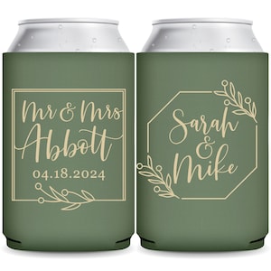 Wedding Can Coolers Personalized Wedding Favors for Guests in Bulk Beer Holders Wedding Party Gift Bridal Shower Gift Cheers to The Mr & Mrs
