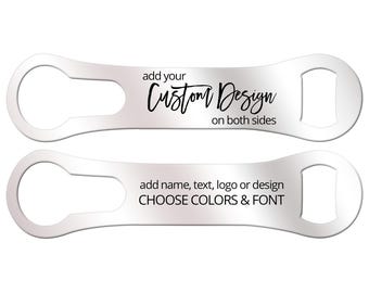 V-Rod Bottle Openers Gift for Bartenders & Home Bar Dog Bone Personalized Speed Openers for Bar Staff Gifts With Name, Text, Logo or Design