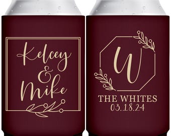 Wedding Can Coolers Custom Wedding Favors for Guests in Bulk Beer Holders Wedding Party Favors for Gift Bags Bridal Shower Gifts Mr & Mrs