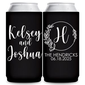 Wedding Slim Can Coolers Slim Can Holders Personalized Wedding Favors for Guests in Bulk Wedding Party Gift for Guests Bridal Shower Favors