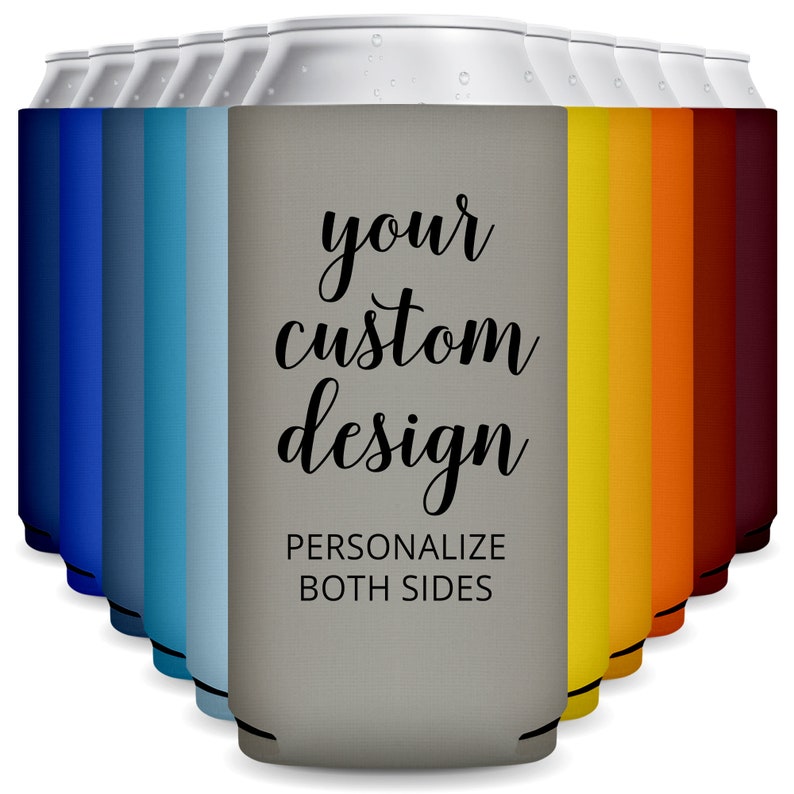 Custom Slim Can Coolers 12 oz Party Favors Wedding Favors for Guests in Bulk & Promotional Items With Design or Logo Slim Coolers Business imagen 1