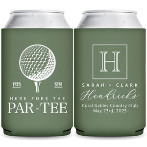 Wedding Can Coolers Golf Wedding Favors for Guests in Bulk Beer Can Holders Golf Country Club Wedding Gifts for Guests Here Fore The Par-Tee