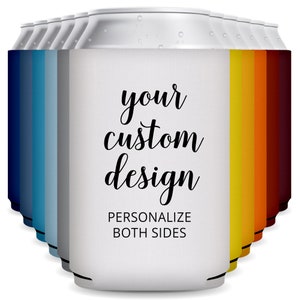 Personalized Can Coolers Custom Party Favors Wedding Favors for Guests in Bulk Promo Items With Design or Logo for Marketing Small Business