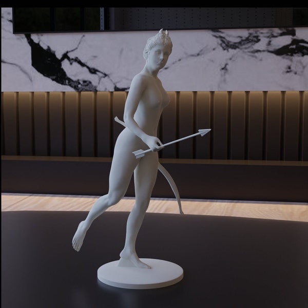 Diana the Huntress Statue STL Download- Louvre Museum Reproduction - Diana Figurine - Roman mythology