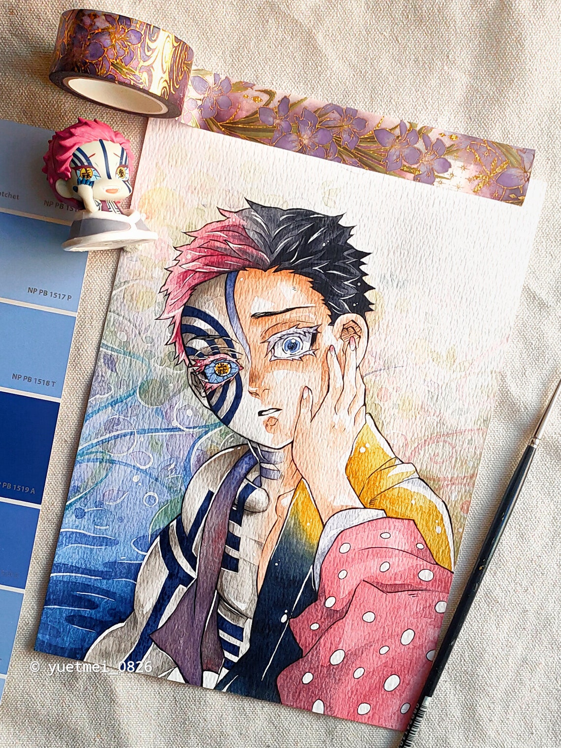 Akaza hakuji With Koyuki From Demon Slayer Kimetsu No Etsy