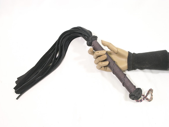BDSM Bargain  "Leather Lord"   12 tress Bullhide flogger