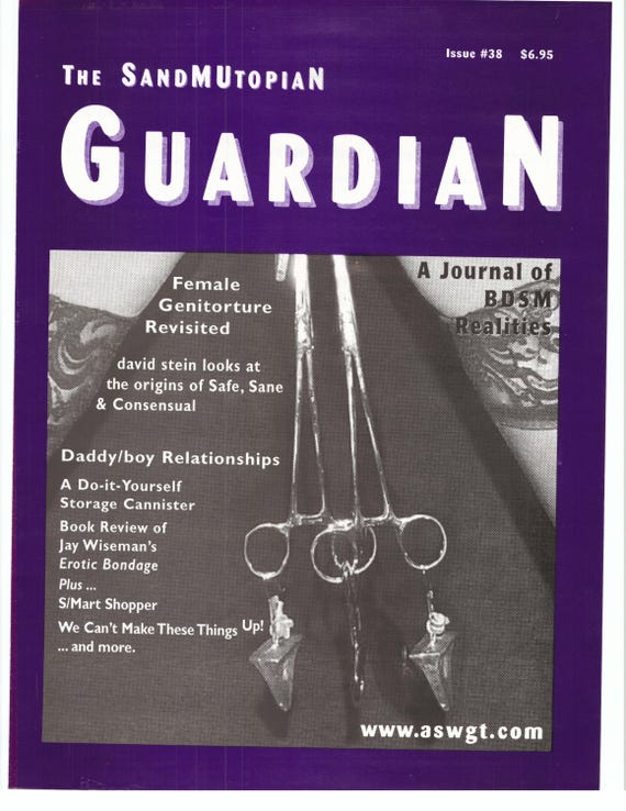 SandMUtopian Guardian Issue 38  Safe Sane Consensual, the Story Behind the Slogan  Daddy Boy Relationships