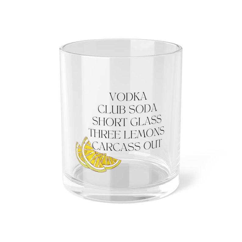 Carcass Out Bar Glass Droits Drink Order RHOBH Etsy