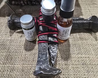 Hoodoo Home Protection Kit: Railroad Spikes, Florida Water & Black Salt
