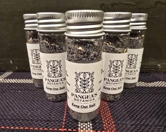 Black Salt Protection Blend: Rosemary, Sage, Angelica Root - Ritual Warding