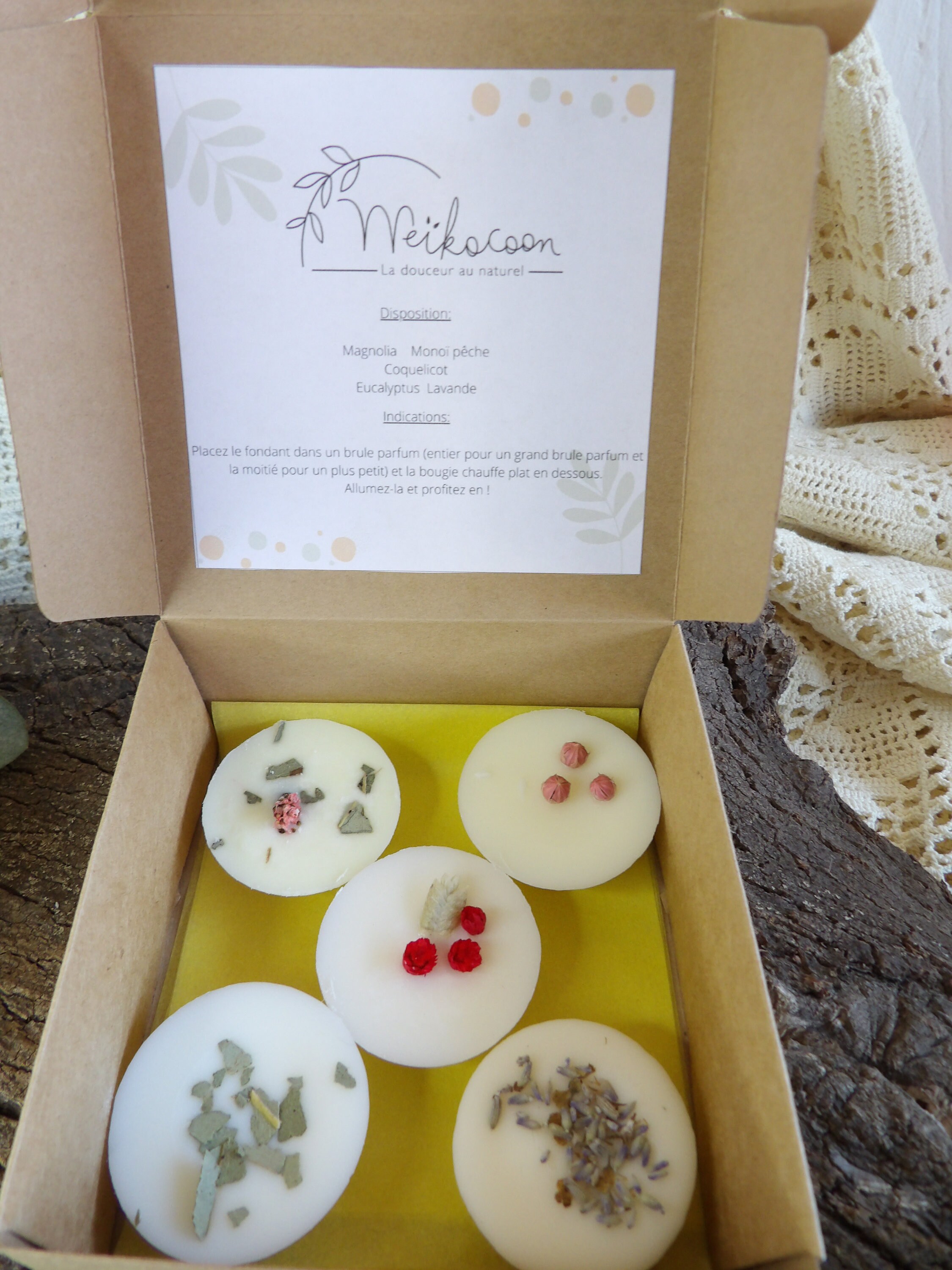 Coffret de 5 Fondants Cire Parfumée Collection Printemps Été