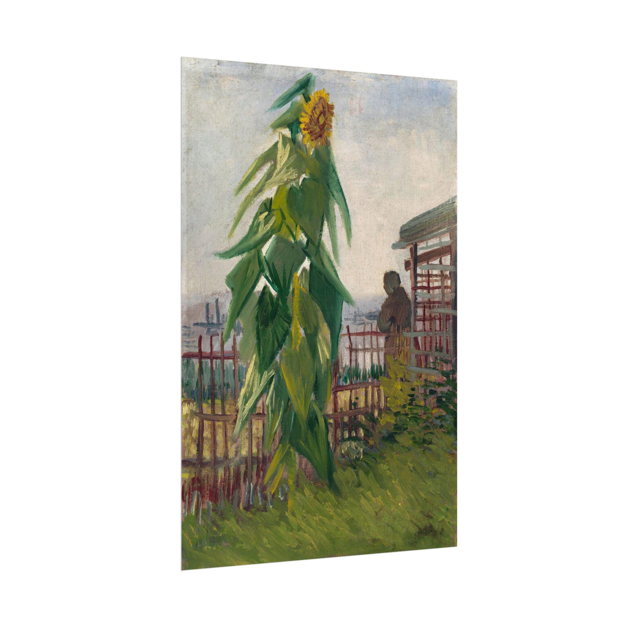 ゴッホのひまわりの庭のアートプリント：ヴィンテージの美術複製