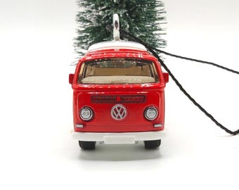Matchbox VW Volkswagen Type 2 Bus Red Diecast Metal Ornament (3")