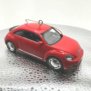 2012 Volkswagen New Beetle Bug Red 5&quot; BIG CAR Christmas Tree Ornament