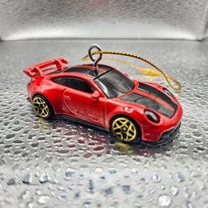 Hot Wheels Porsche 911 GT3 RED Christmas tree ornament