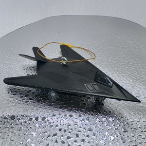 F-117 F117 Lockheed Nighthawk Stealth Fighter 4.25” airplane Christmas tree ornament