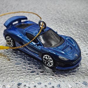 Hot Wheels Rimac Nevera BLUE or WHITE Christmas tree ornament