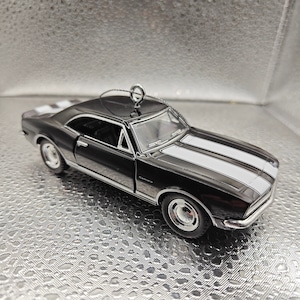 1967 Chevy Camaro Z28 5&quot; Big Car BLACK Christmas Tree Ornament