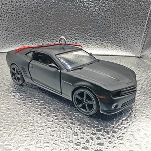 2010 Chevy Camaro RS 5&quot; Big Car MATTE BLACK Christmas Tree Ornament