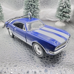 1967 Chevy Camaro Z28 5&quot; Big Car Blue or Yellow Christmas Tree Ornament